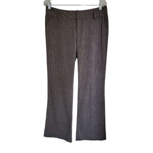 Mossimo gray stripe women's stretch mid rise dress pants size 8